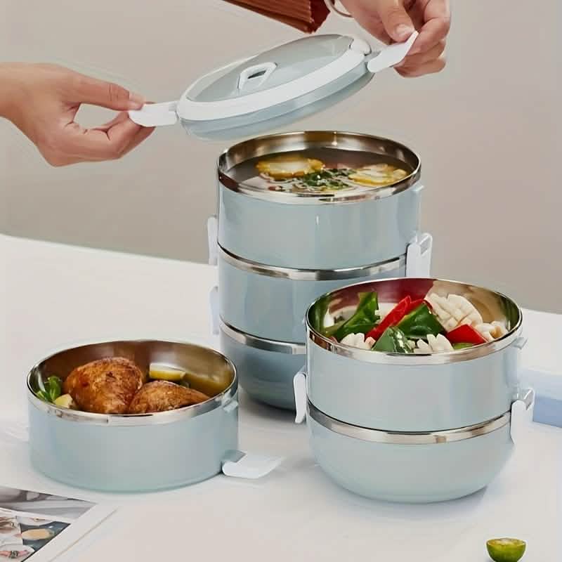 Stainless Steel Insulated Bento Lunch Box – 2/3/4 Layer