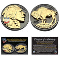3D American Buffalo Indian Head Tribute Coin With USA 250th Privy Mark